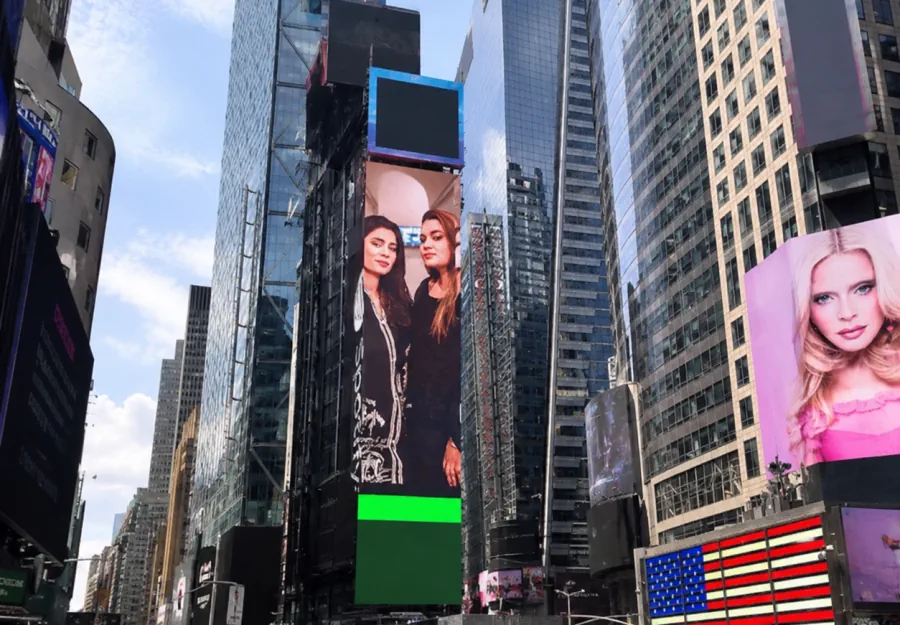 Sabri Sisters Featured on Times Square Billboard Through Spotify Equal Program