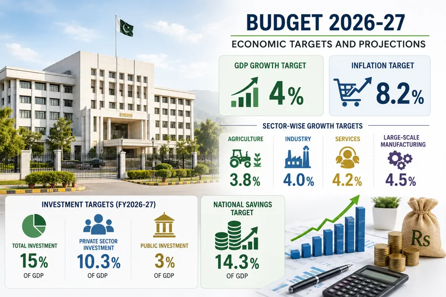 Budget 2026-27: Government Proposes 4% Growth And 8.2% Inflation Targets