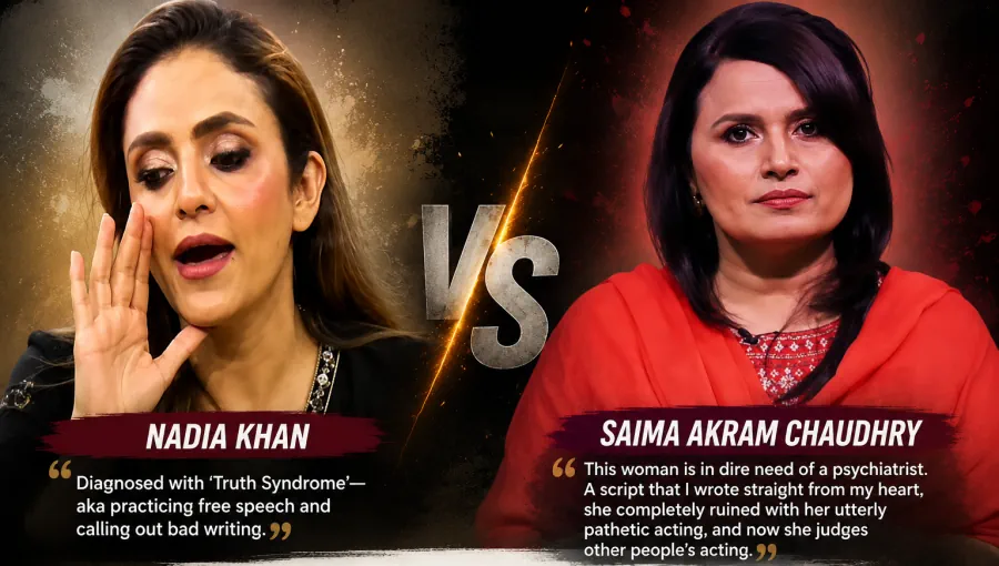 Nadia Khan Hits Back After Saima Akram Chaudhry’s Criticism, Escalating Public Feud