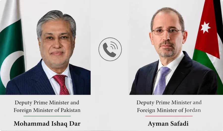 Ishaq Dar and Jordanian Foreign Minister Ayman Safadi discussed the worsening situation in Gaza and the occupied West Bank.